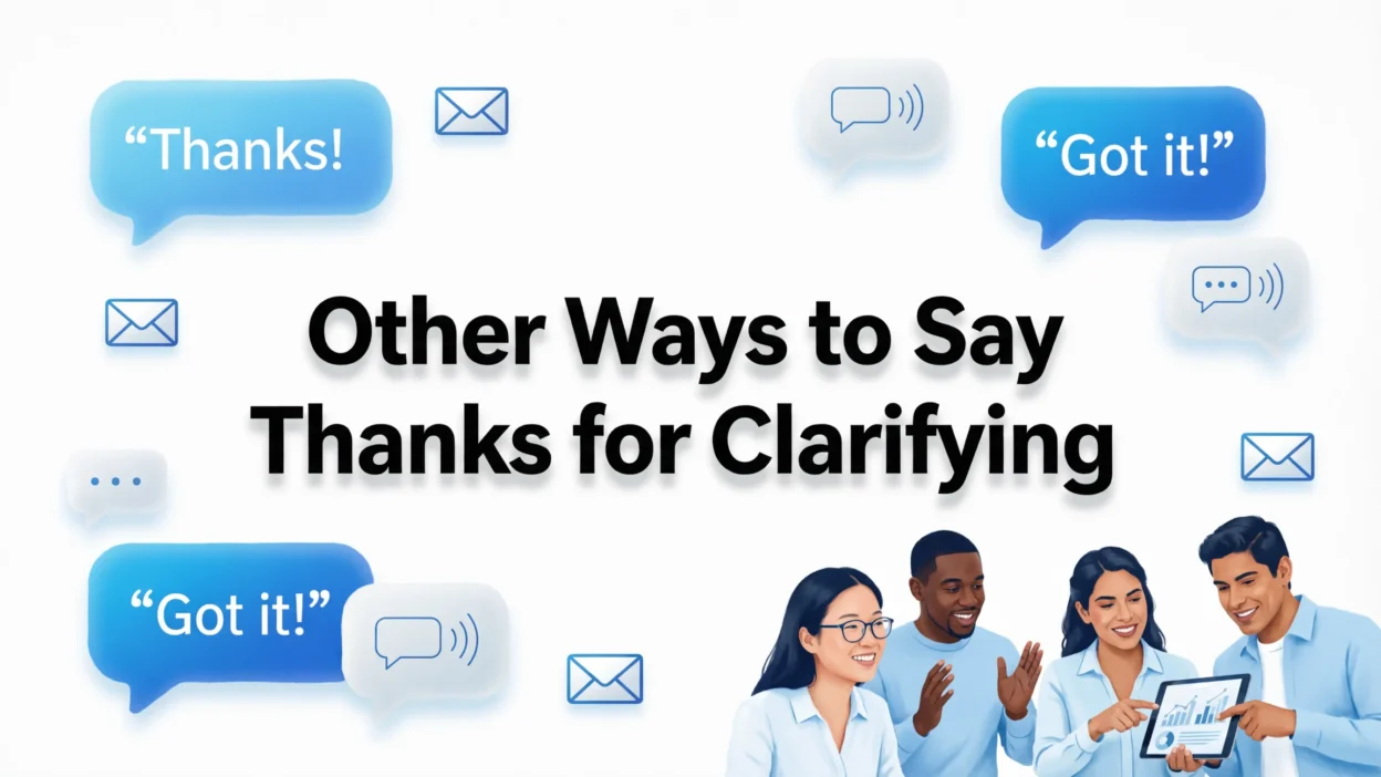 Other Ways to Say Thanks for Clarifying