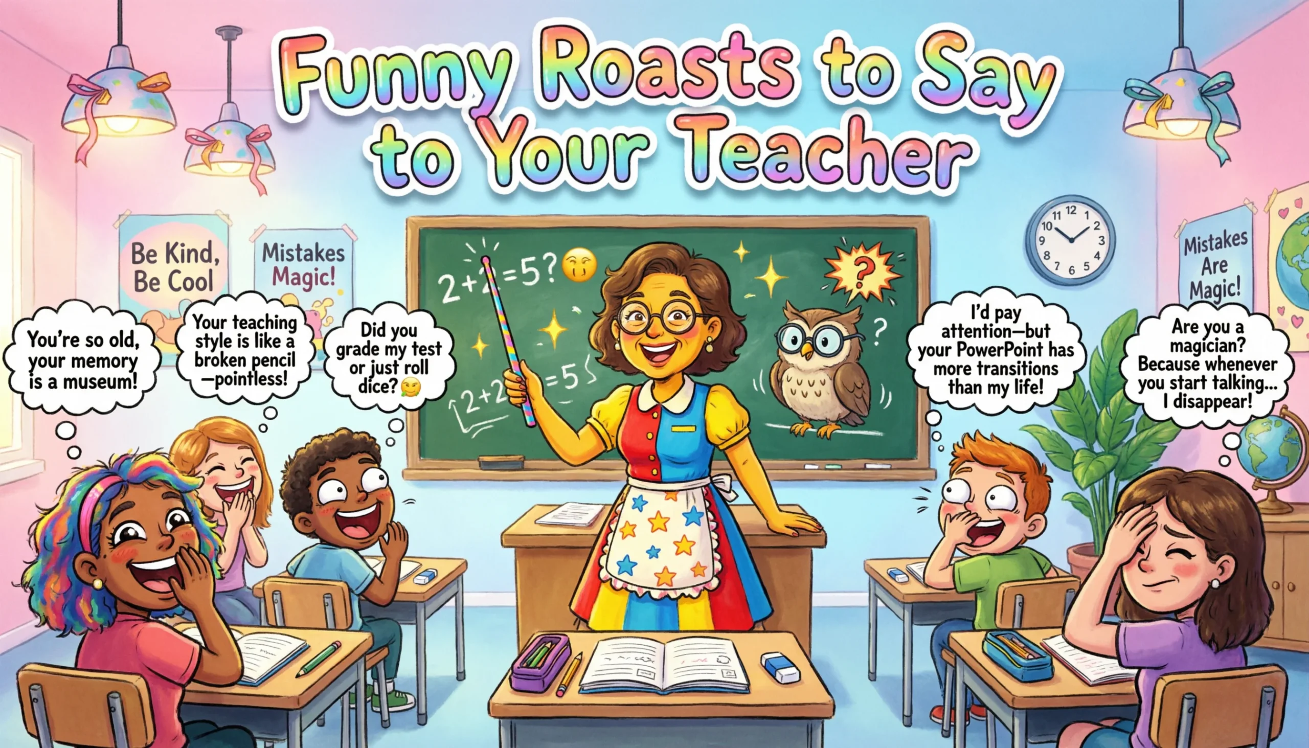 45+ Funny Roasts to Say to Your Teacher (Playful & Classroom-Safe)
