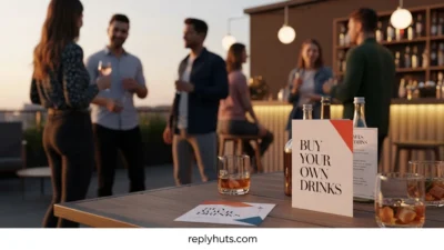 Ways to Say Buy Your Own Drinks on an Invitation