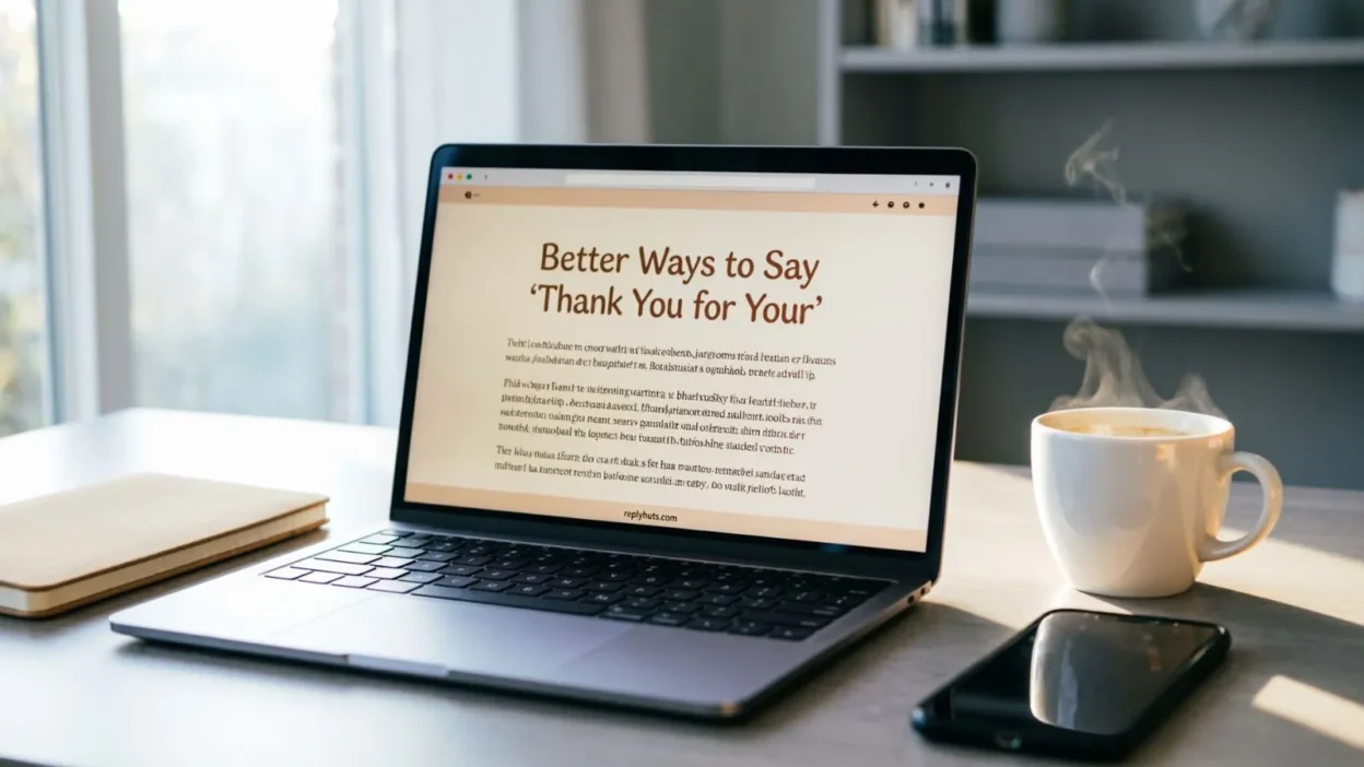 Better Ways to Say “Thank You for Your”