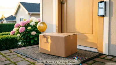 Funny Phrases for “Package Delivered”