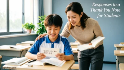 Responses to a Thank You Note for Students