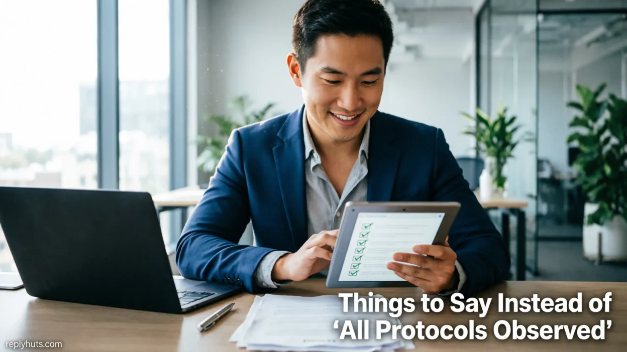 Things to Say Instead of “All Protocols Observed”